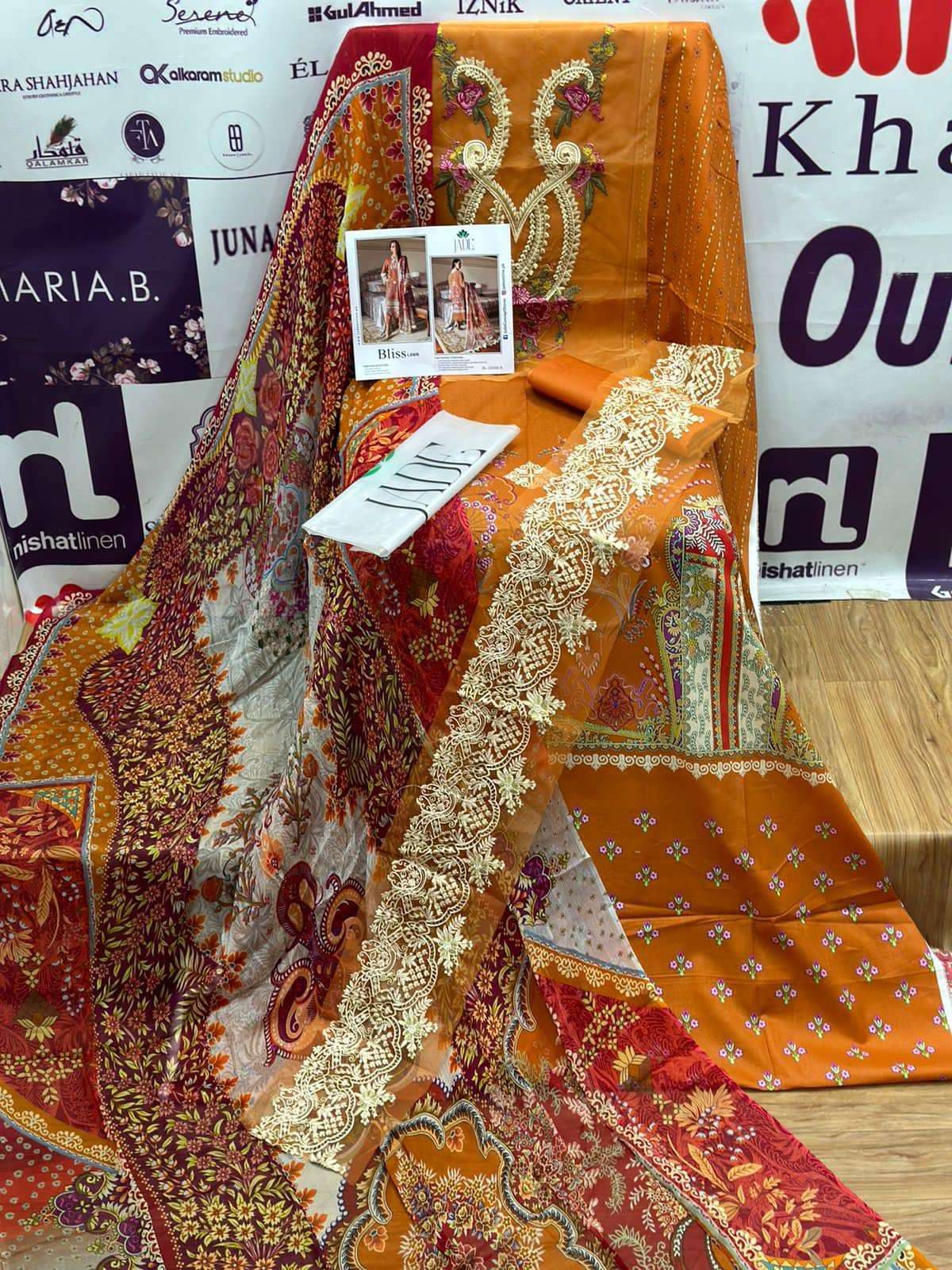 JADE BLISS DIGITAL EMBROIDERD LAWN COLLECTION 